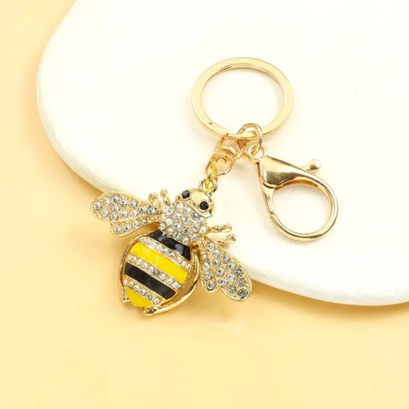 Jewelry - Crystal Rhinestone bee keychain